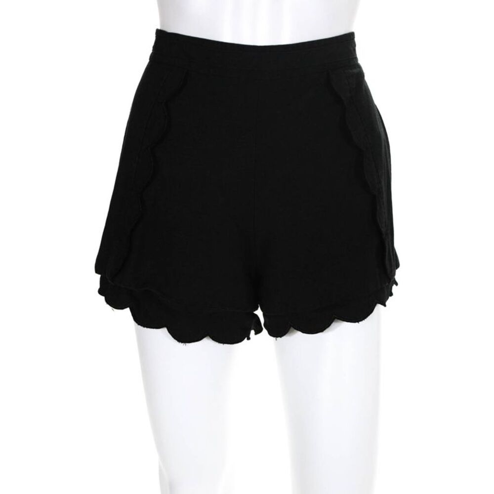 C/MEO Collective Womens Duplicate Scalloped Shorts Black Size Small 11050932